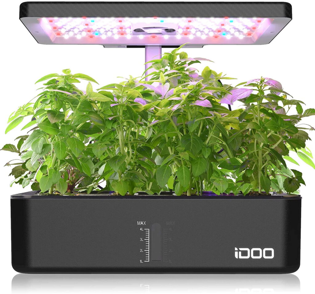 Modern countertop hydroponic garden system showcasing vibrant plants, a must-have for urban gardeners in 2024